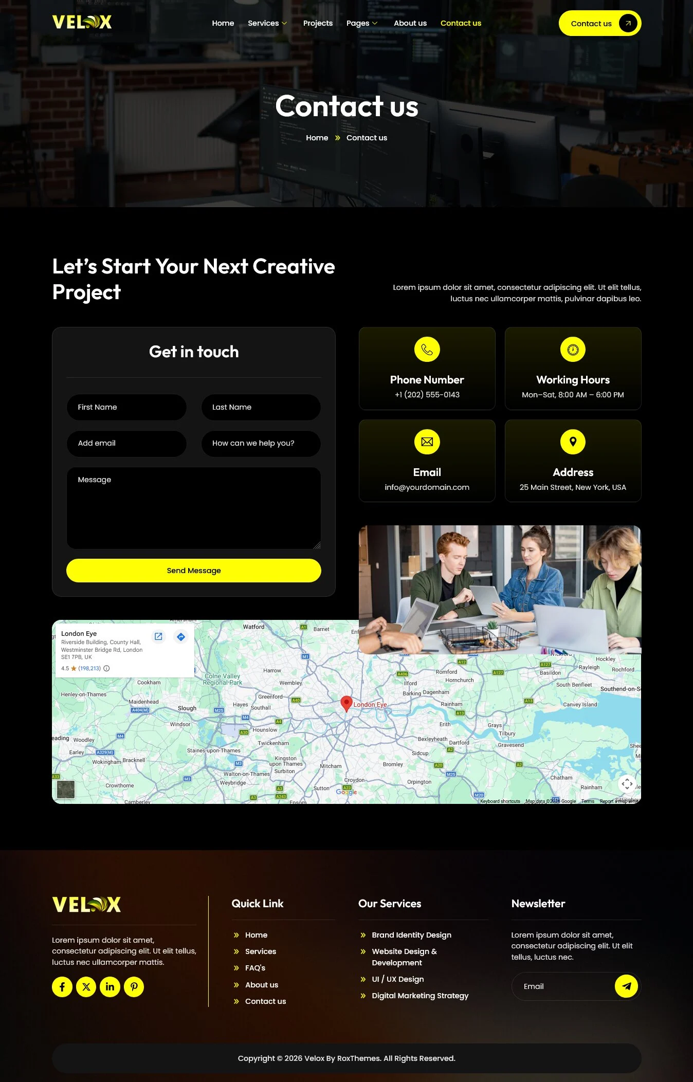 Velox- 创意机构 & 作品集 Elementor 模板套件 Preview 6