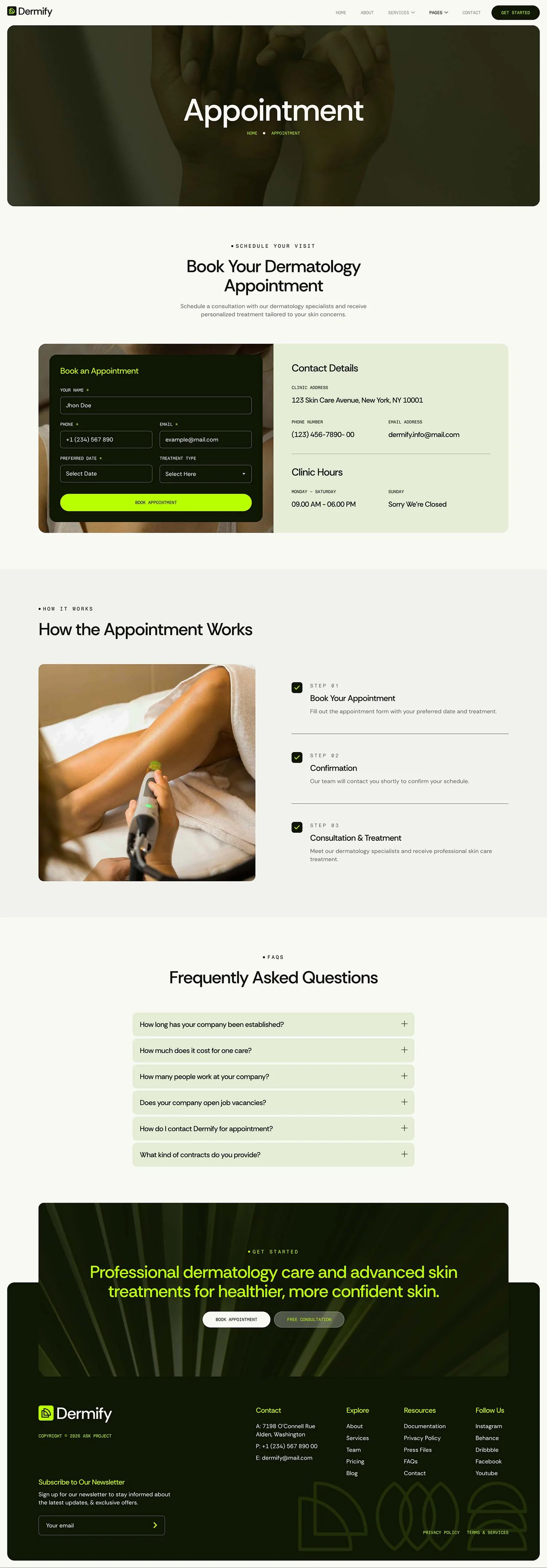Dermify- 皮肤科诊所 Elementor 模板套件 Preview 7