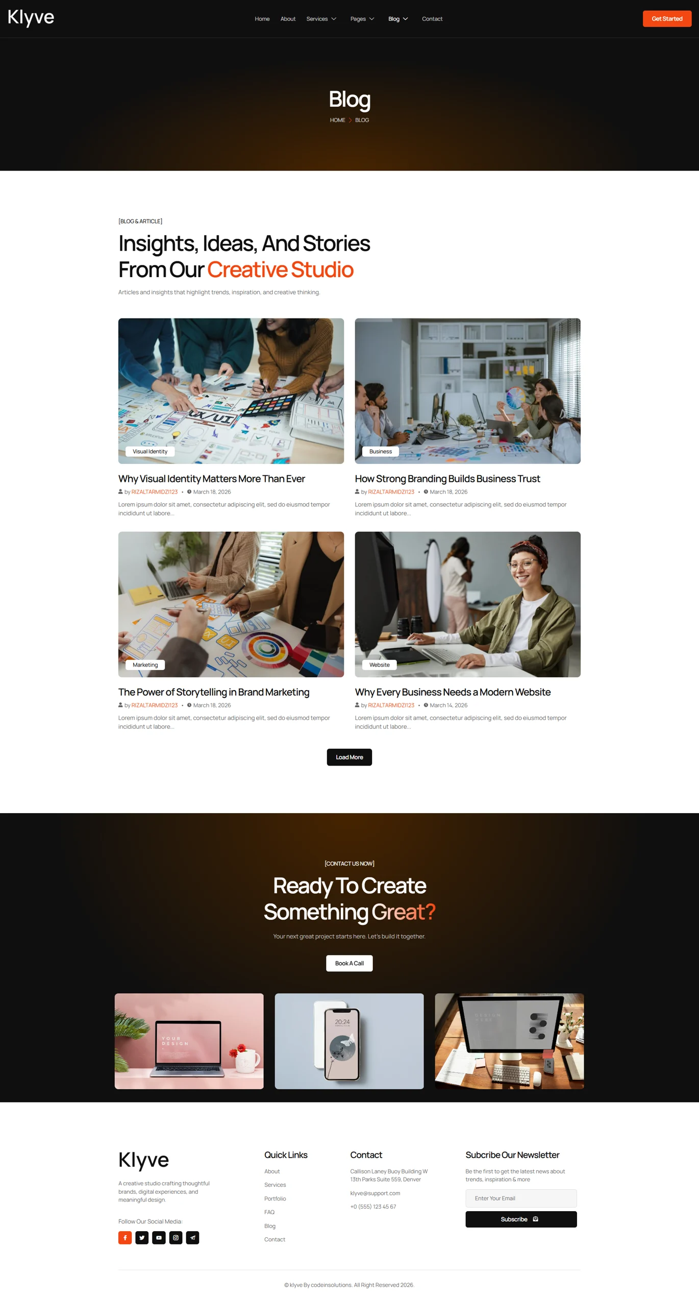 Klyve- 创意机构 Elementor 模板套件 Preview 12