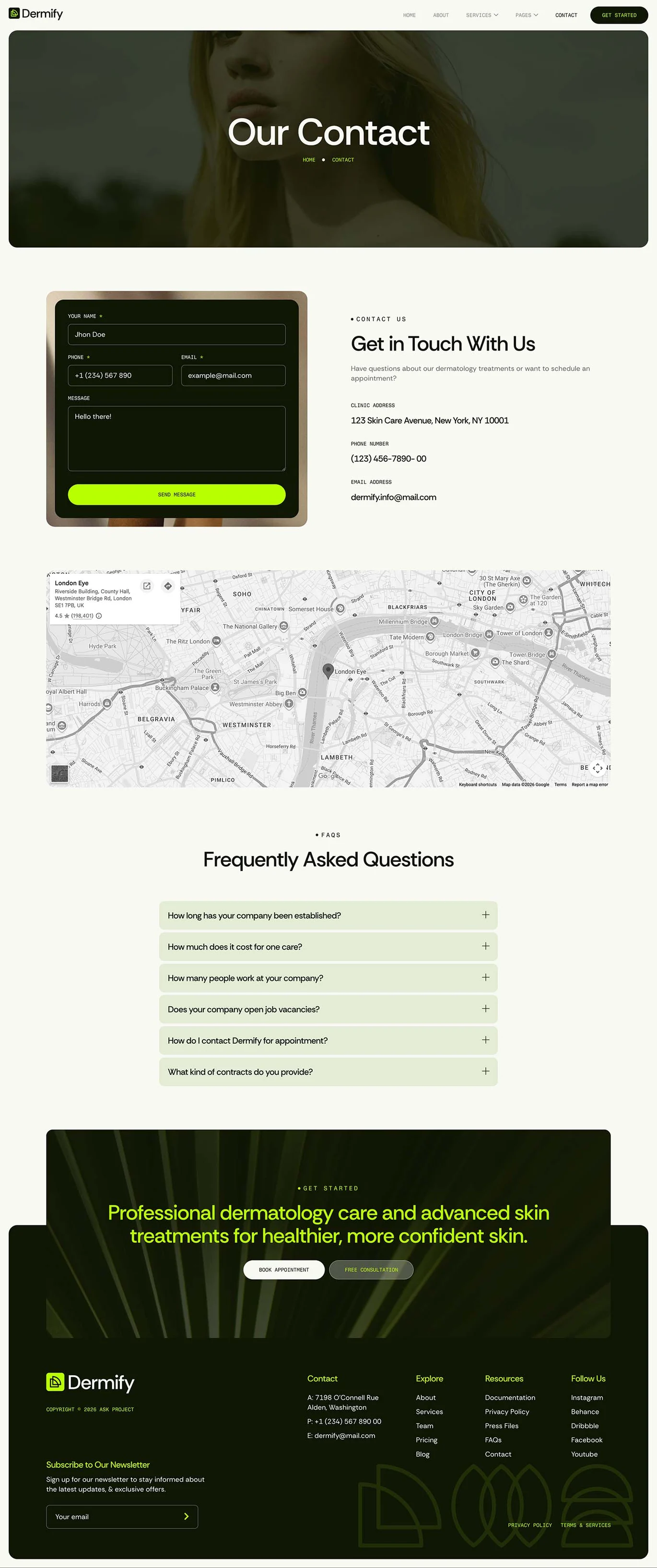 Dermify- 皮肤科诊所 Elementor 模板套件 Preview 10