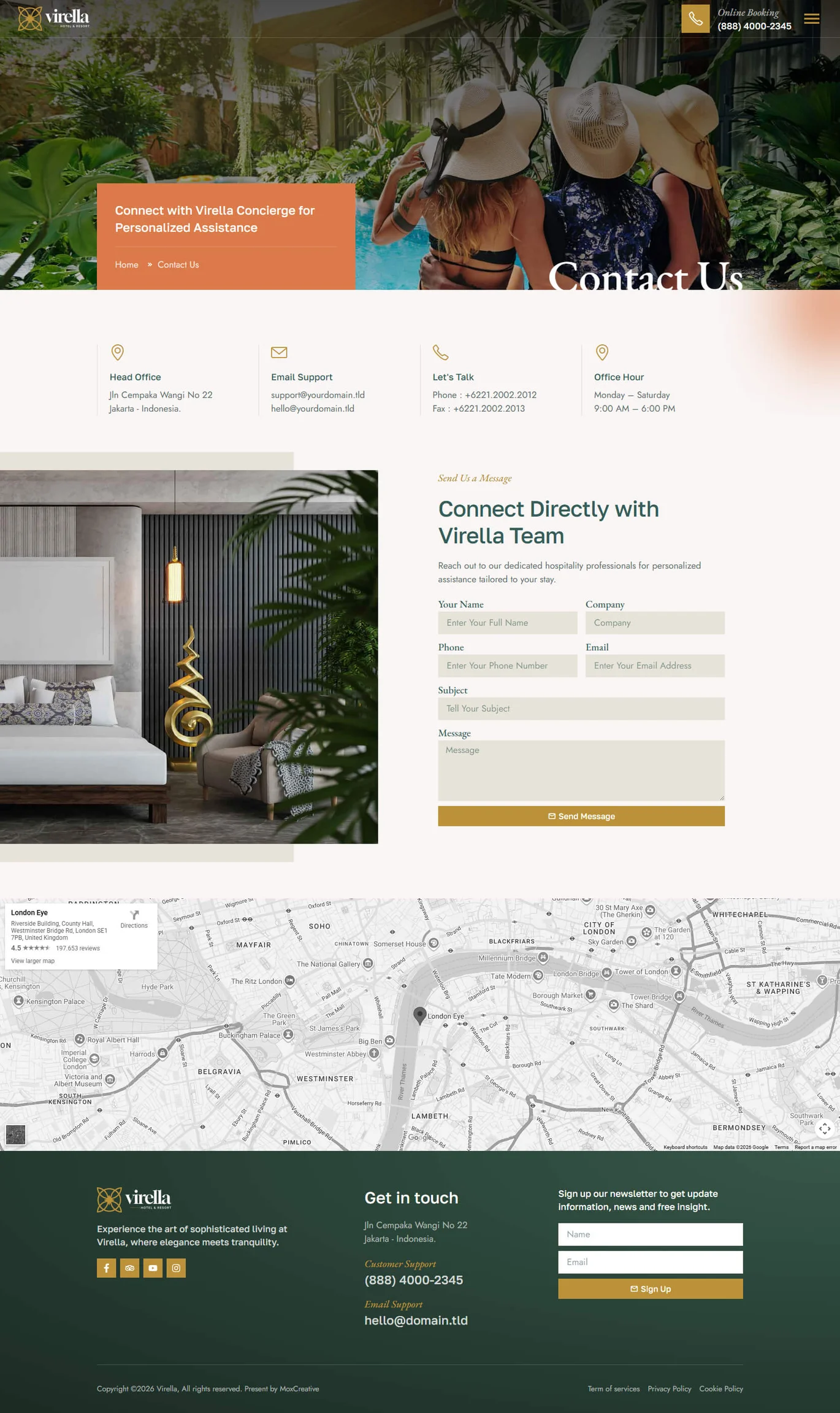 Virella-豪华酒店及度假胜地 Elementor Pro 模板套件 Preview 8