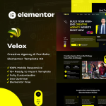 Velox- 创意机构 & 作品集 Elementor 模板套件