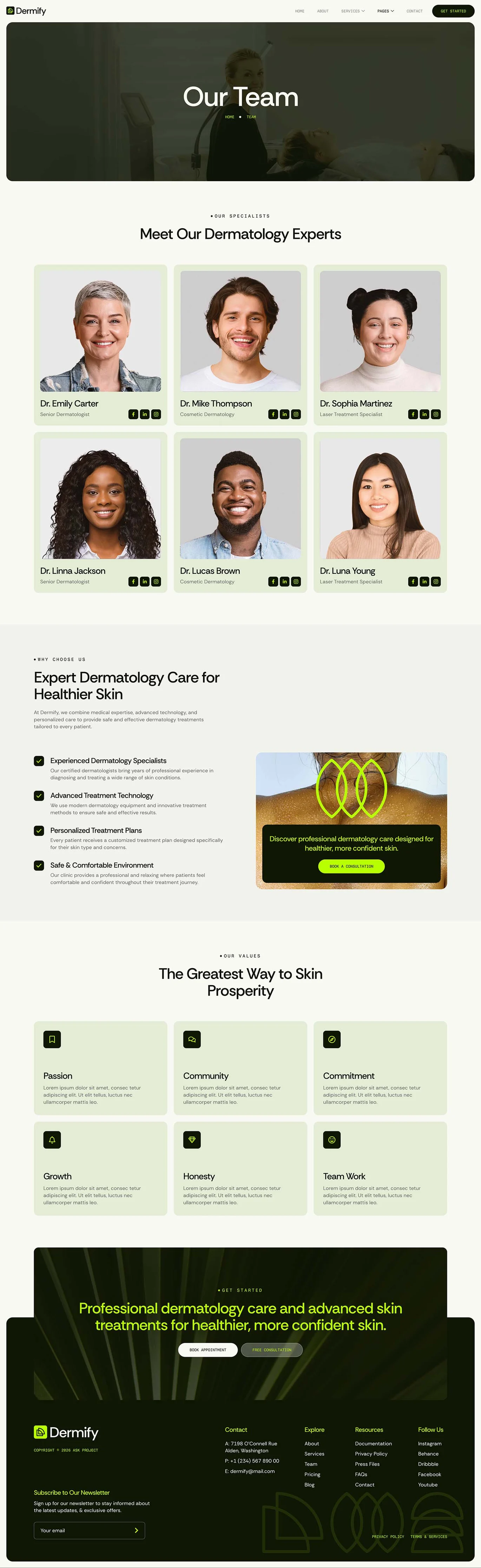 Dermify- 皮肤科诊所 Elementor 模板套件 Preview 3