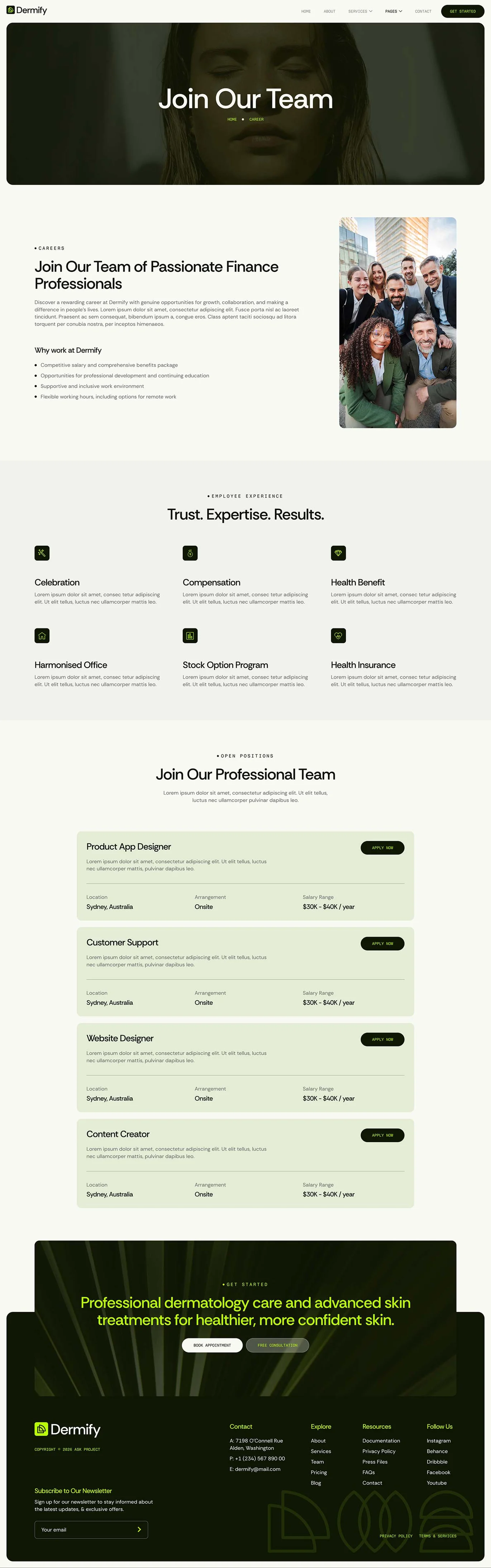 Dermify- 皮肤科诊所 Elementor 模板套件 Preview 4
