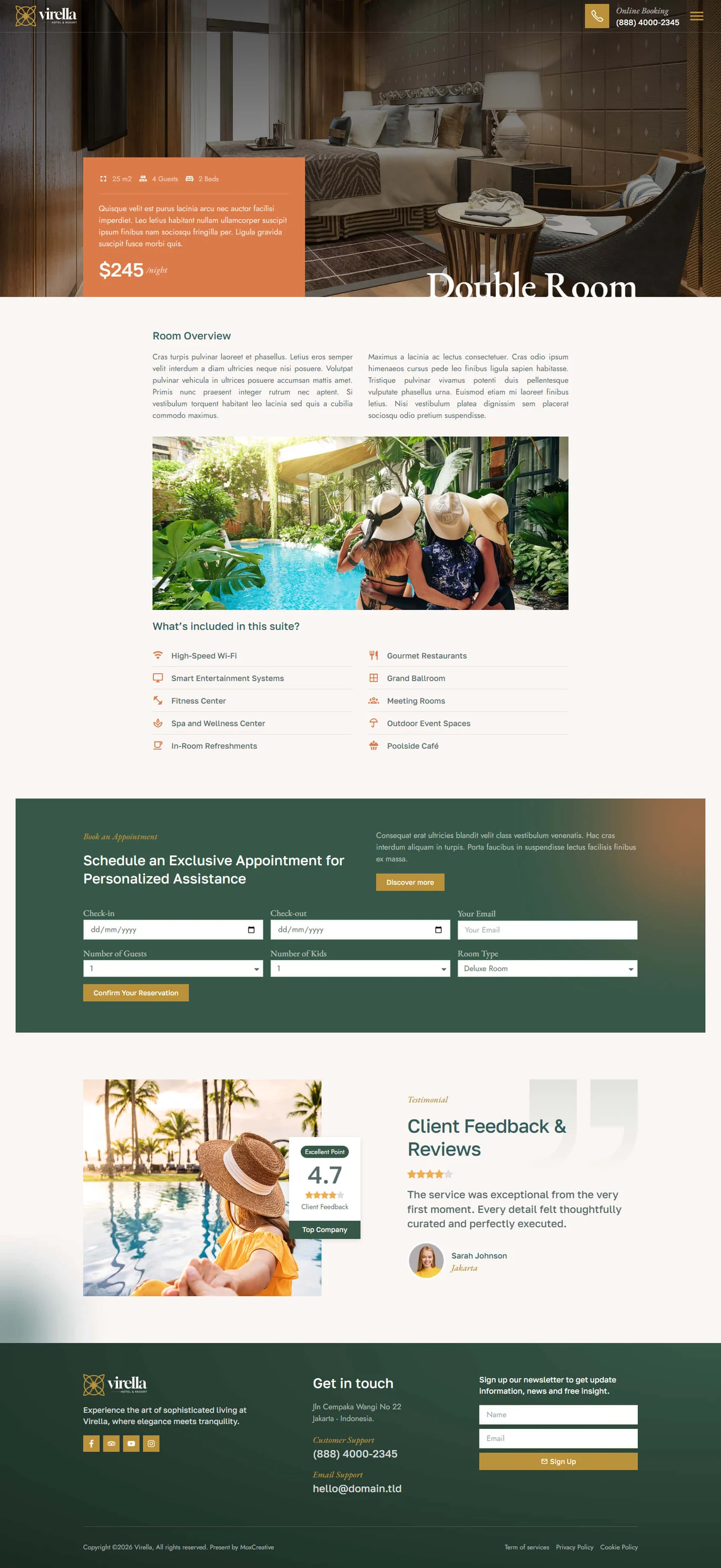Virella-豪华酒店及度假胜地 Elementor Pro 模板套件 Preview 12