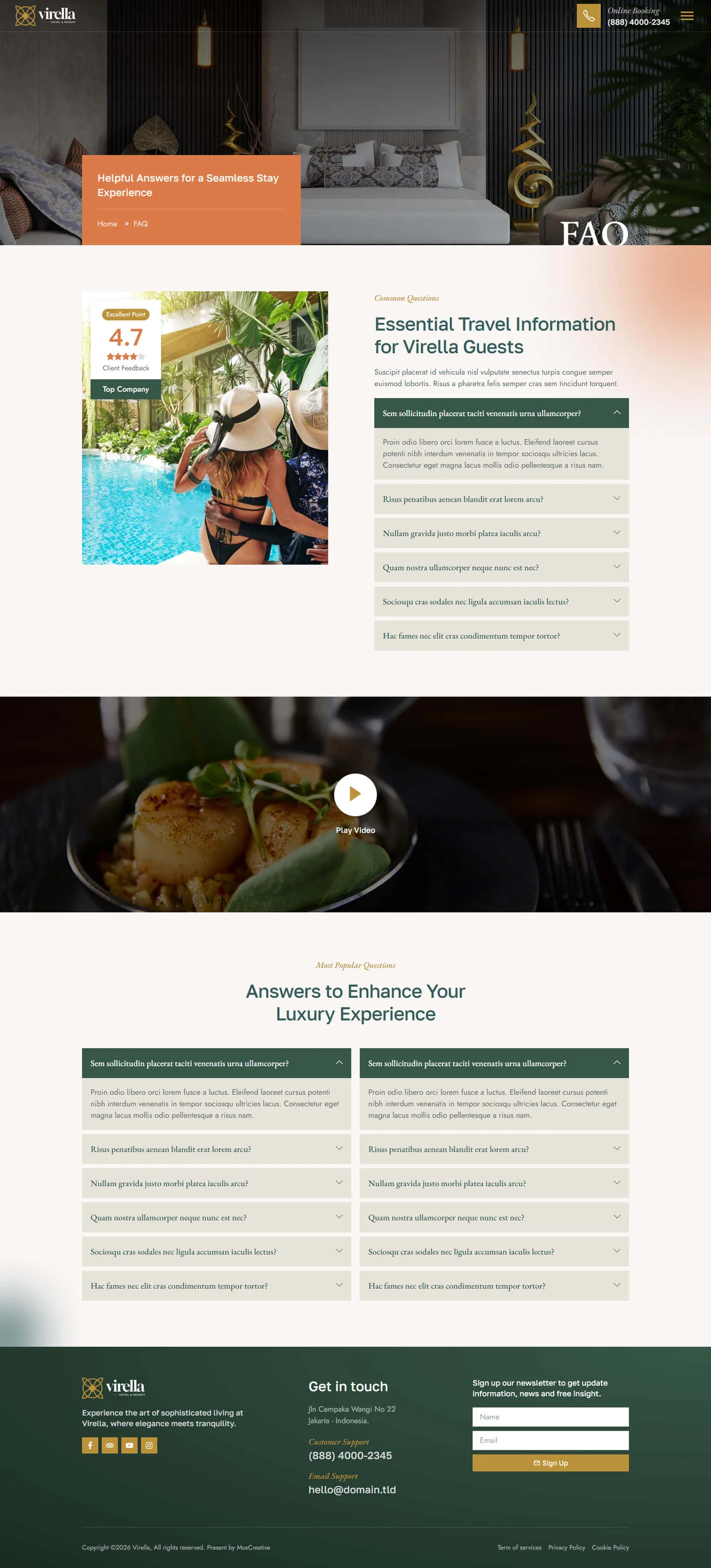 Virella-豪华酒店及度假胜地 Elementor Pro 模板套件 Preview 14