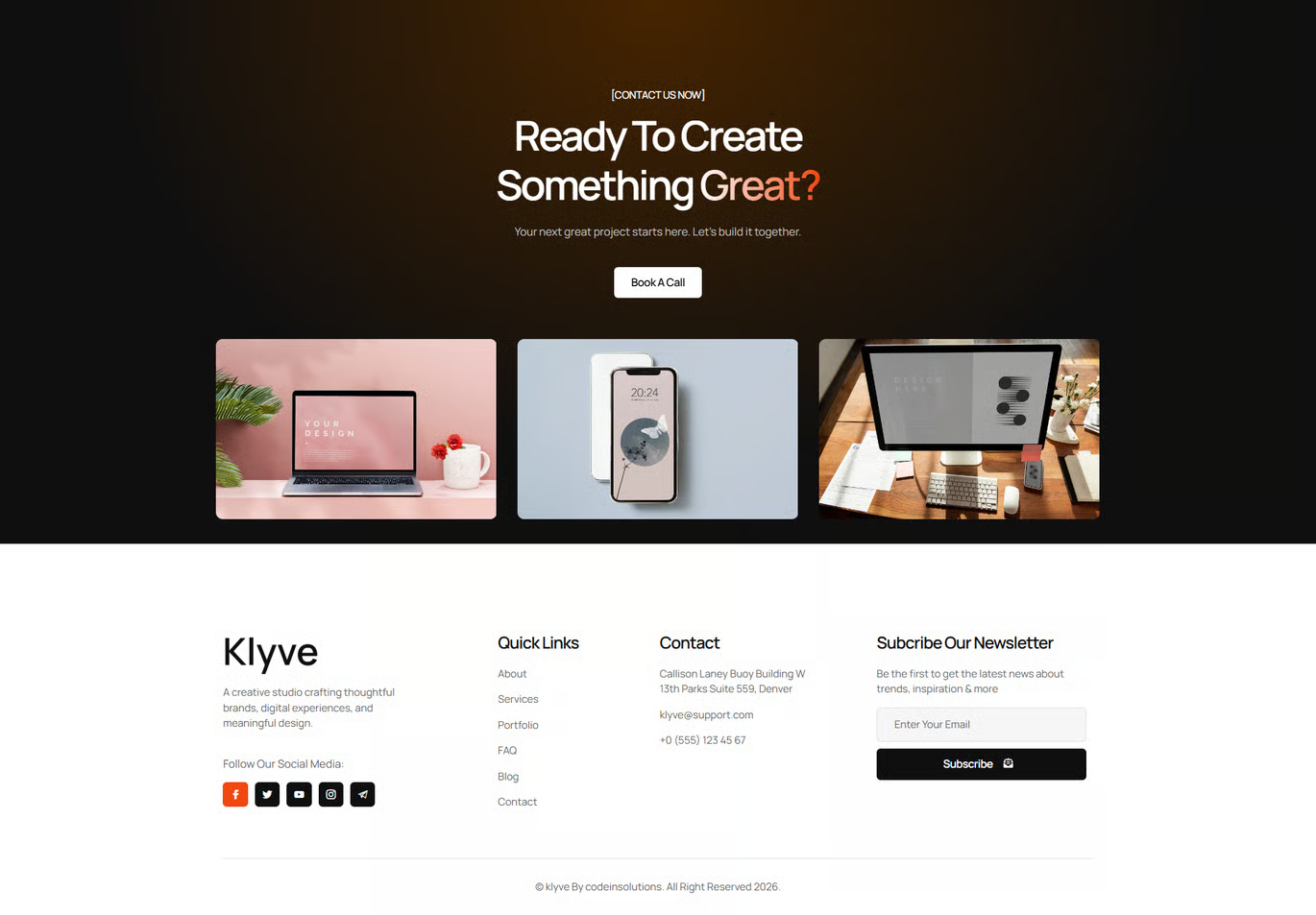 Klyve- 创意机构 Elementor 模板套件 Preview 15