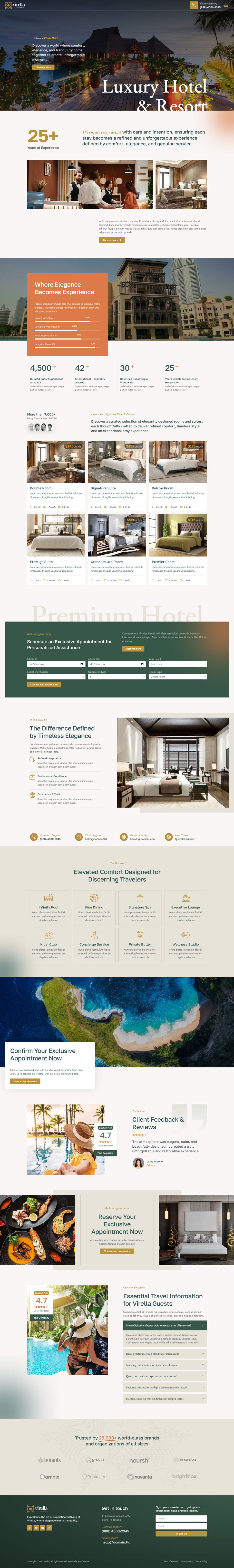Virella-豪华酒店及度假胜地 Elementor Pro 模板套件 Preview 10