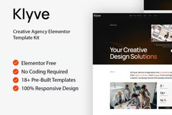 Klyve- 创意机构 Elementor 模板套件