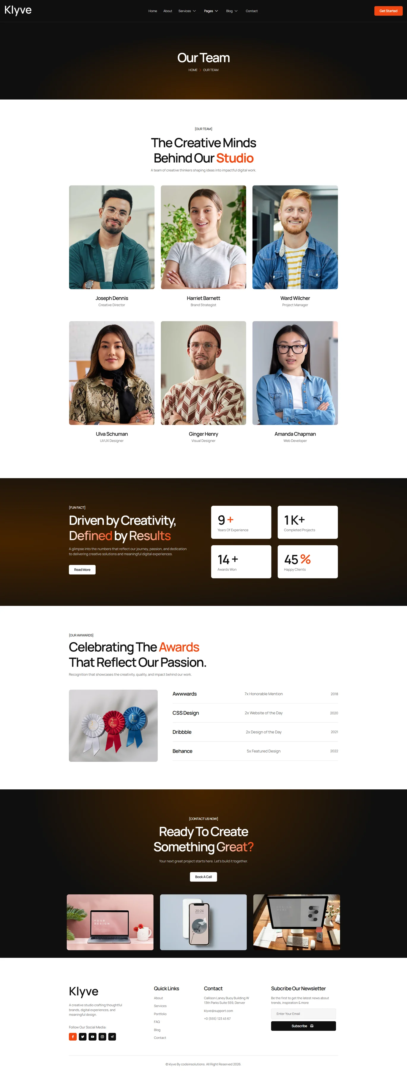 Klyve- 创意机构 Elementor 模板套件 Preview 11