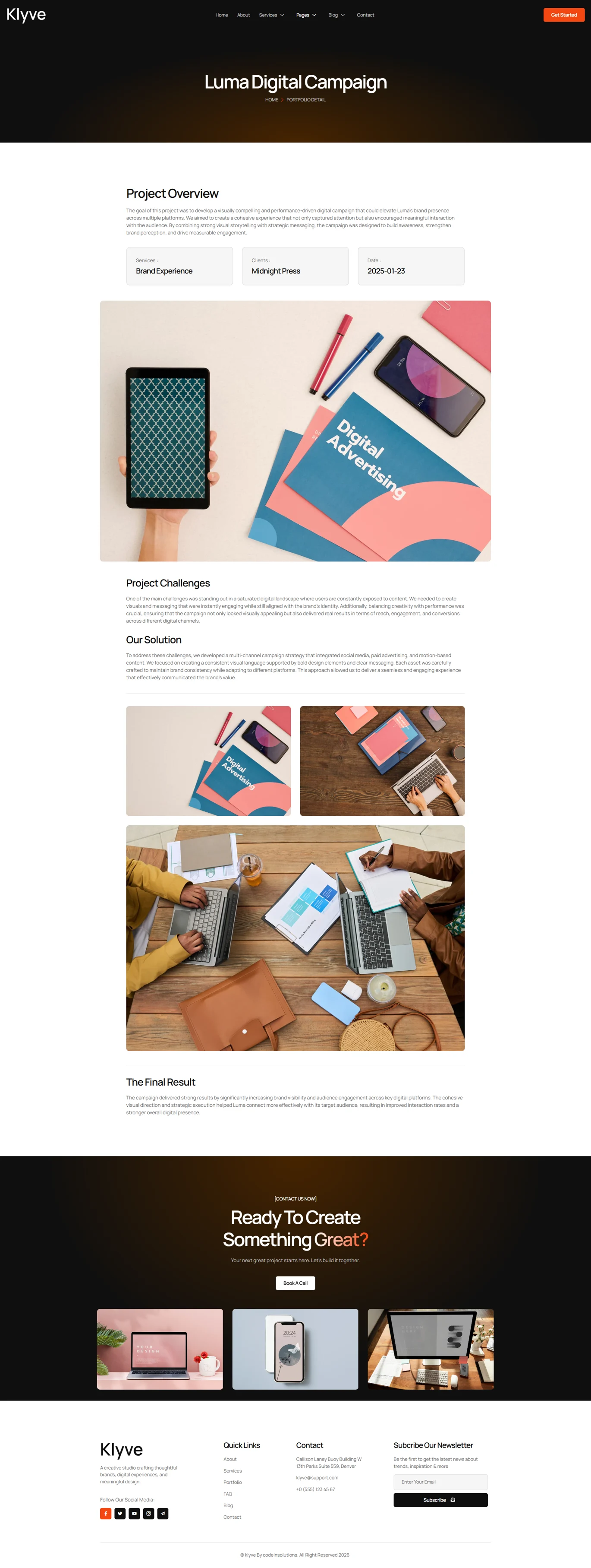 Klyve- 创意机构 Elementor 模板套件 Preview 16