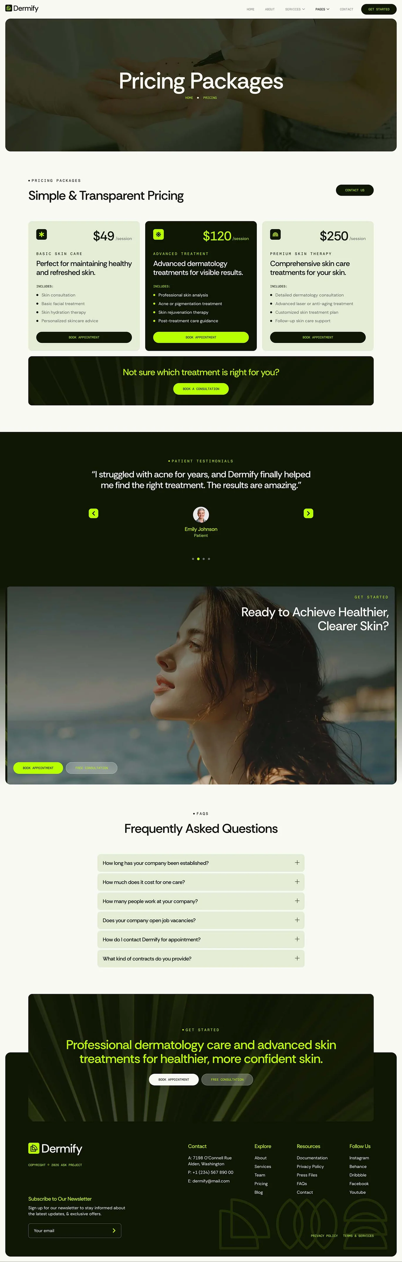 Dermify- 皮肤科诊所 Elementor 模板套件 Preview 5