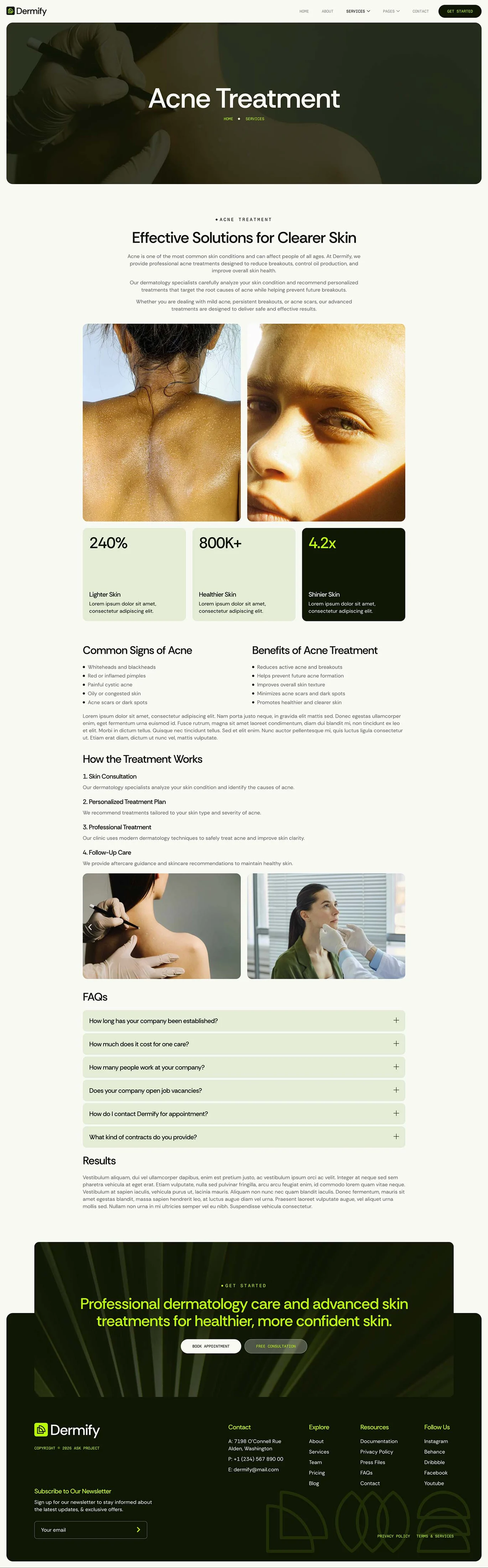 Dermify- 皮肤科诊所 Elementor 模板套件 Preview 12