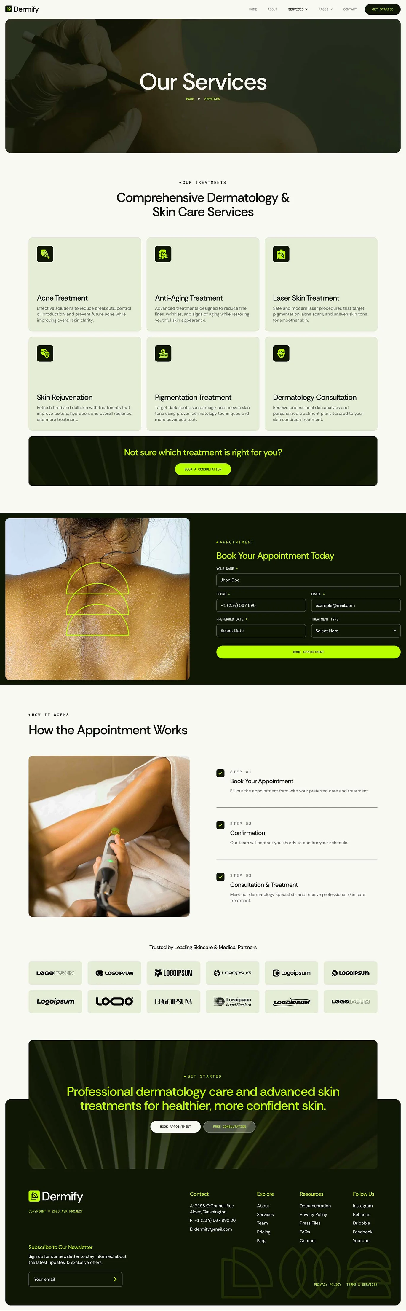 Dermify- 皮肤科诊所 Elementor 模板套件 Preview 6