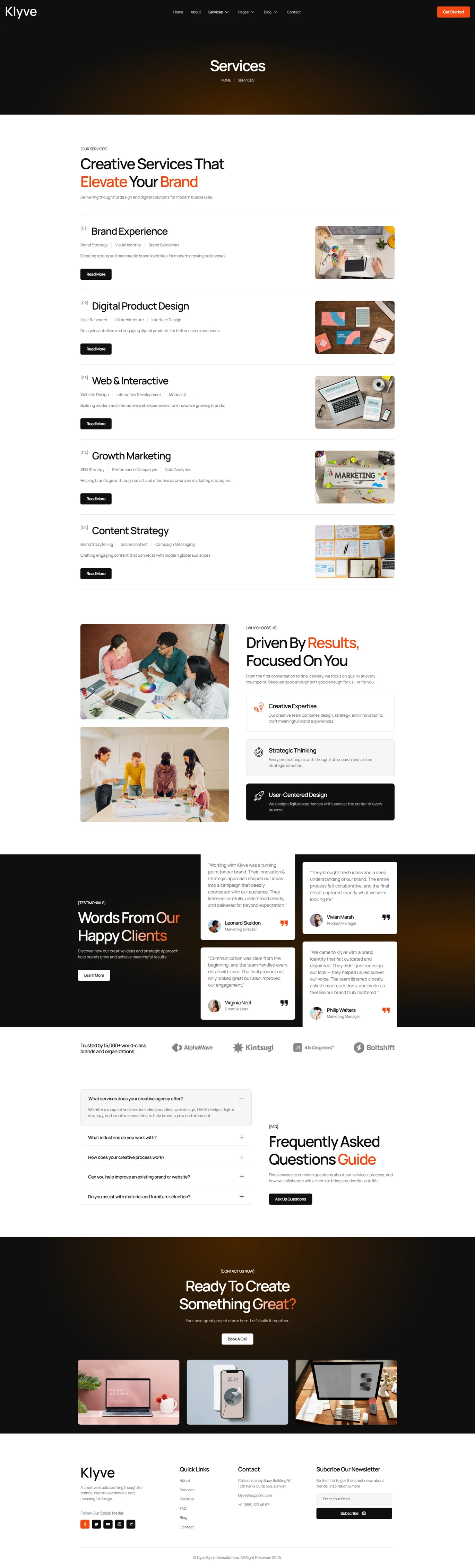 Klyve- 创意机构 Elementor 模板套件 Preview 14