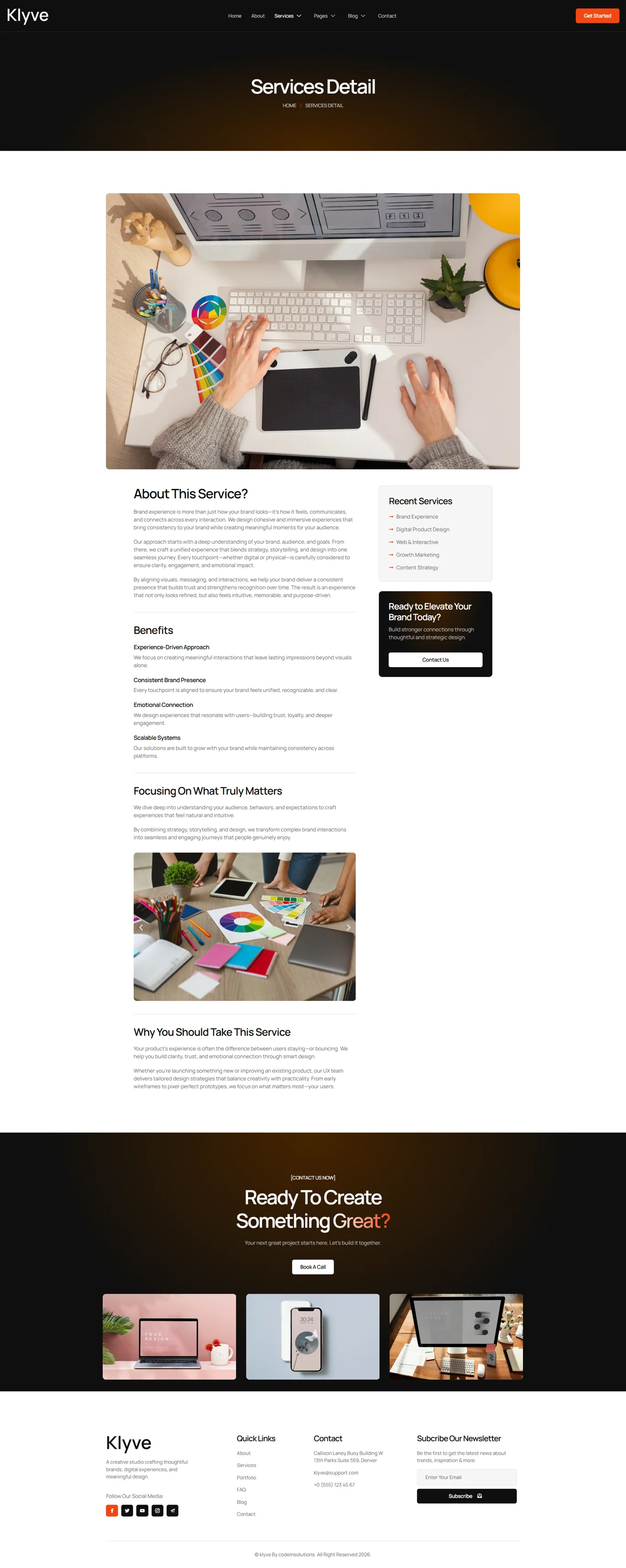 Klyve- 创意机构 Elementor 模板套件 Preview 7