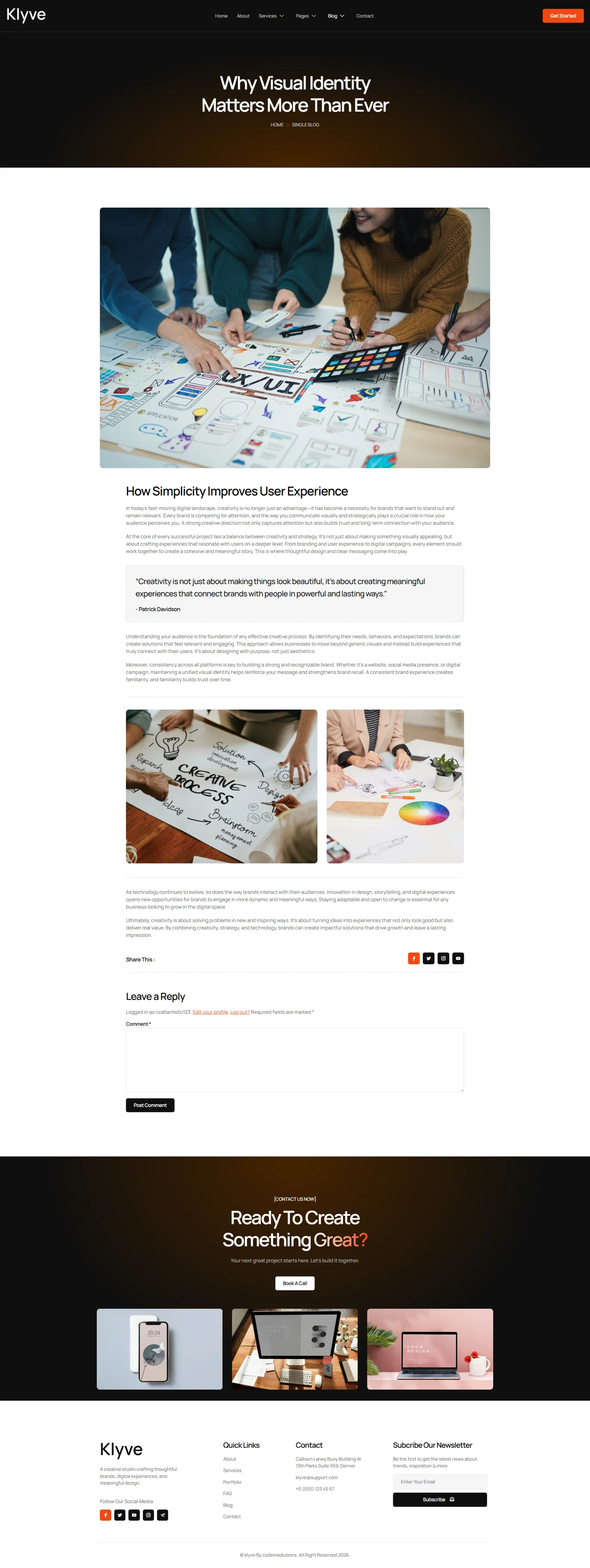 Klyve- 创意机构 Elementor 模板套件 Preview 8