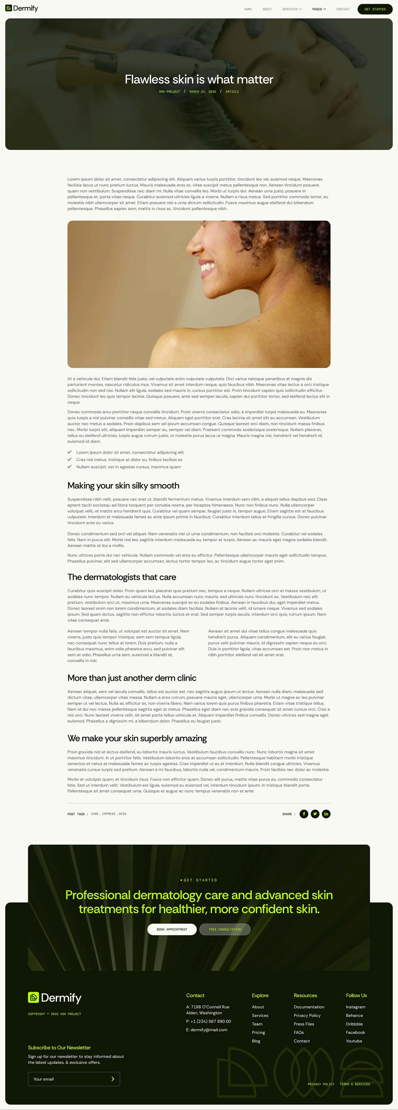 Dermify- 皮肤科诊所 Elementor 模板套件 Preview 13