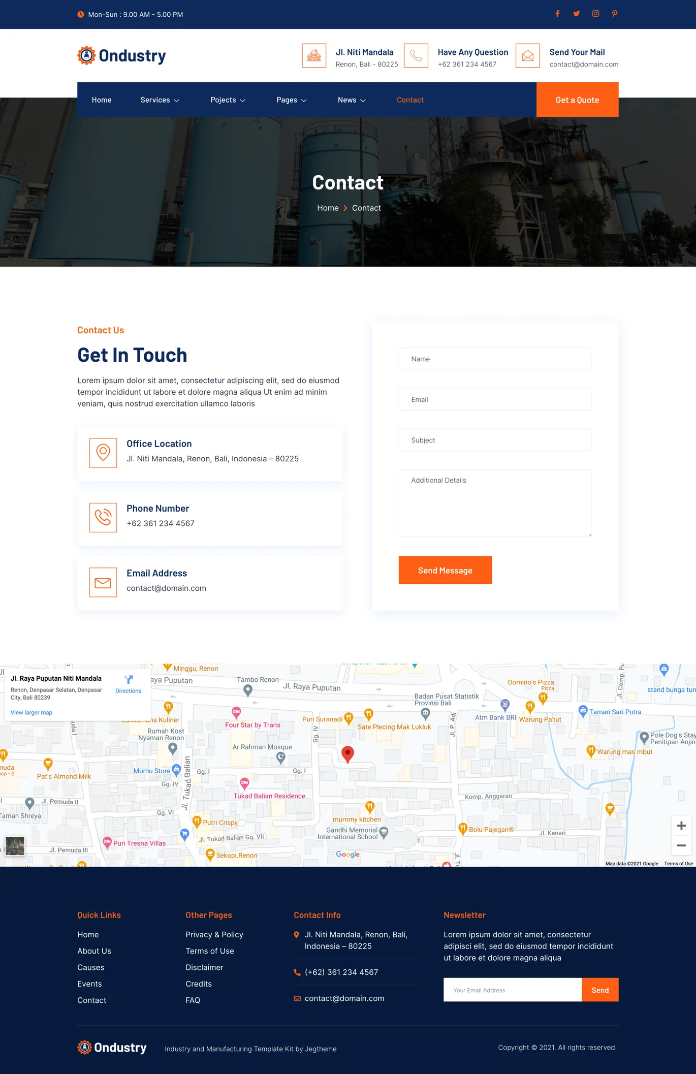 Ondustry-工业和制造企业Elementor套件 Preview 3
