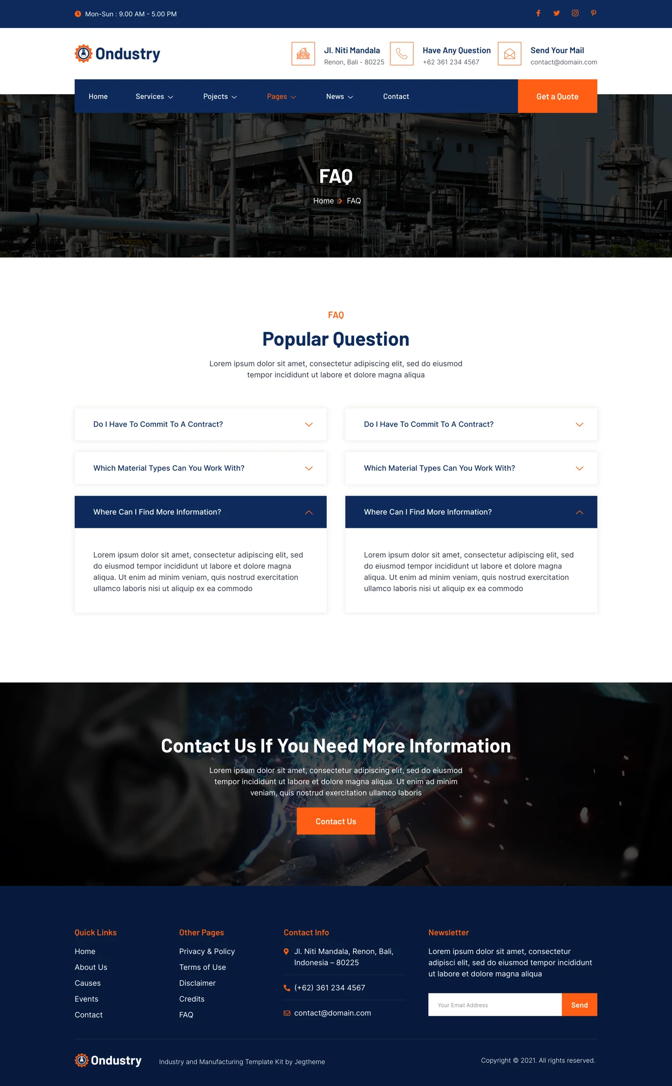 Ondustry-工业和制造企业Elementor套件 Preview 4