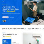EzbreezE- 空调维修服务 Elementor 模板套件 3