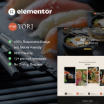 Yori-日式餐厅 & 美食 专业版 Elementor 模板套件