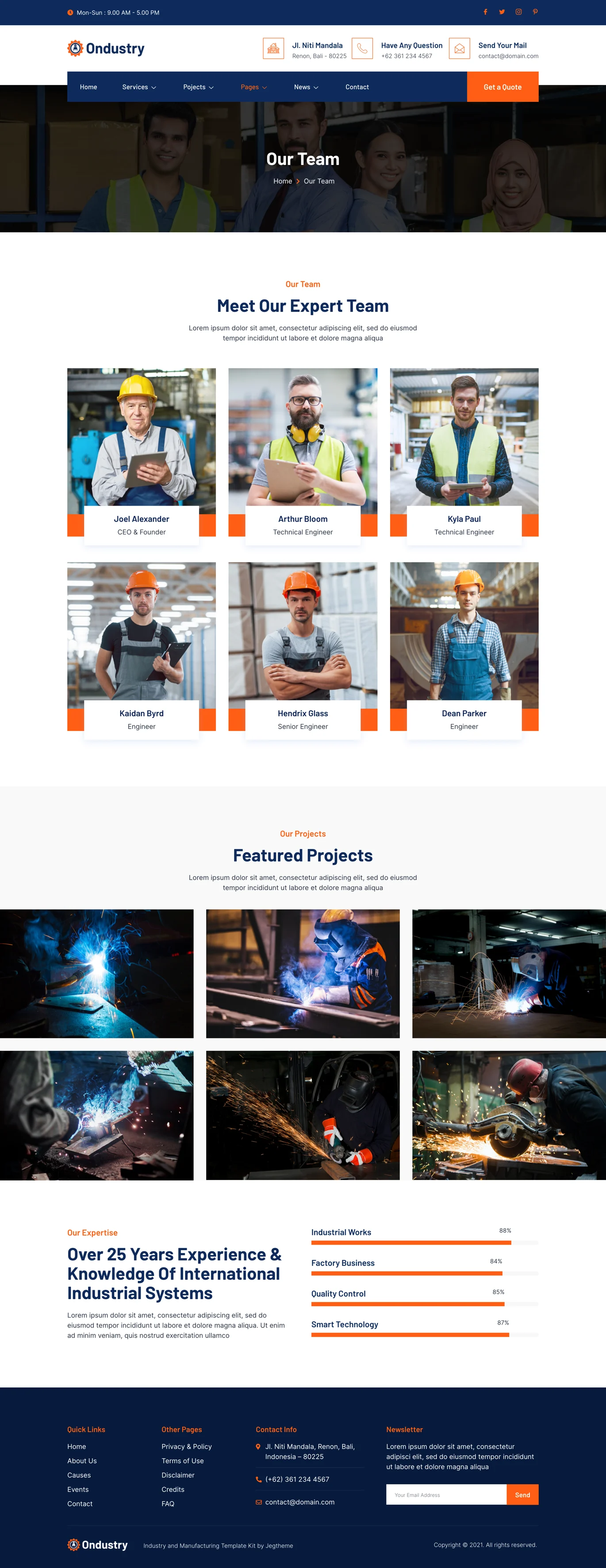 Ondustry-工业和制造企业Elementor套件 Preview 5