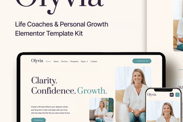 Olyvia-人生教练与个人成长 专业版 Elementor 模板套件