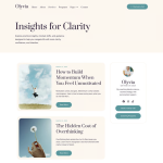 Olyvia-人生教练与个人成长 专业版 Elementor 模板套件 2