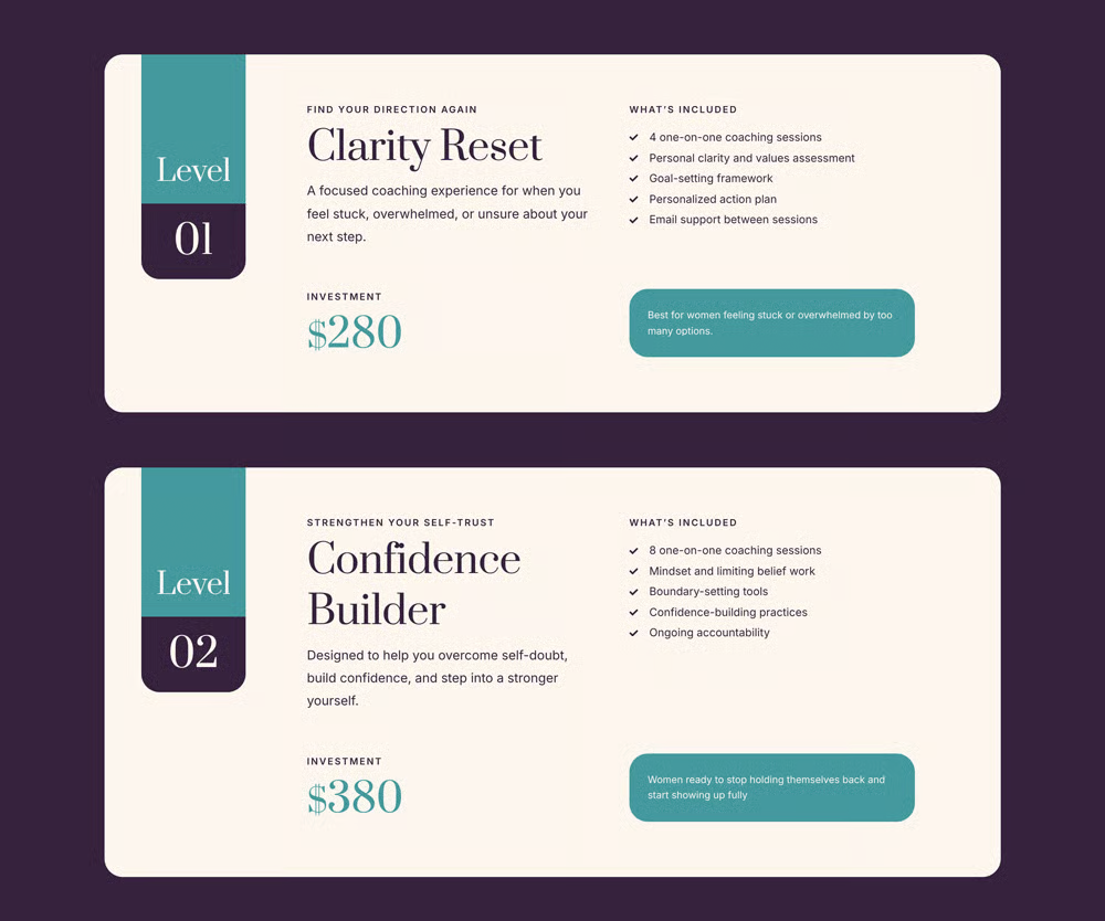 Olyvia-人生教练与个人成长 专业版 Elementor 模板套件 Preview 4