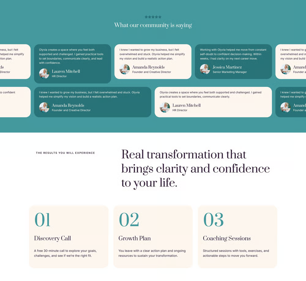 Olyvia-人生教练与个人成长 专业版 Elementor 模板套件 Preview 14