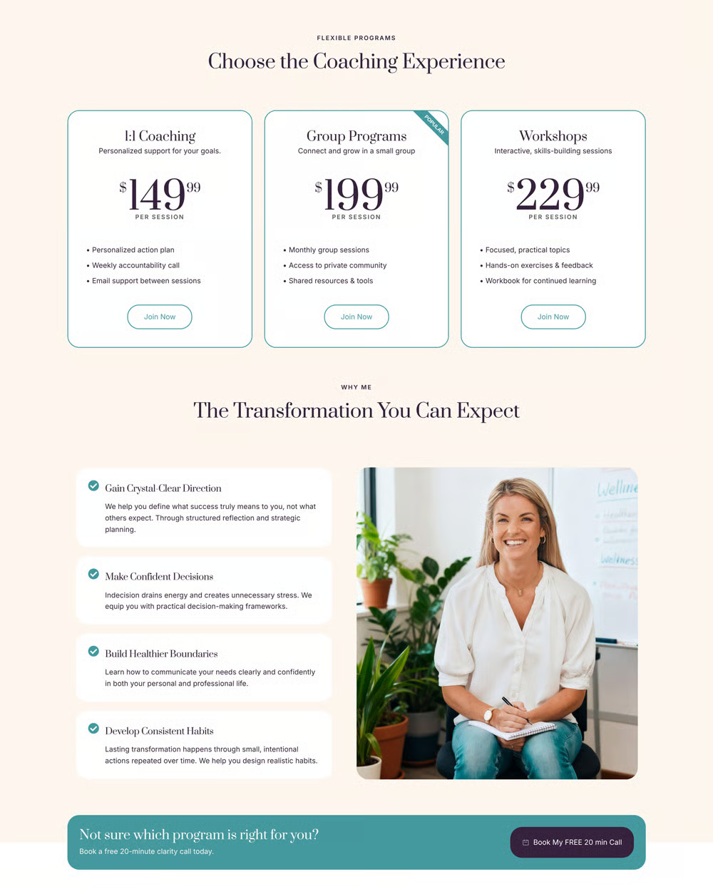 Olyvia-人生教练与个人成长 专业版 Elementor 模板套件 Preview 16