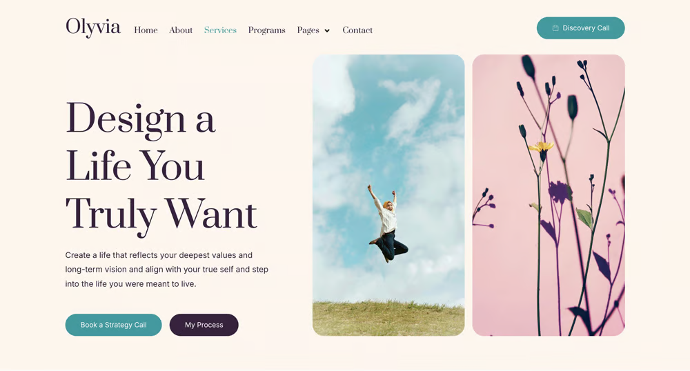 Olyvia-人生教练与个人成长 专业版 Elementor 模板套件 Preview 18