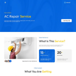 EzbreezE- 空调维修服务 Elementor 模板套件 1