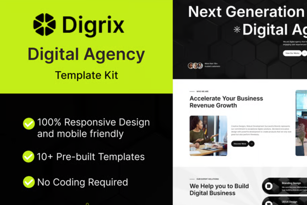 Digrix – 数字营销机构 Elementor 模板套件