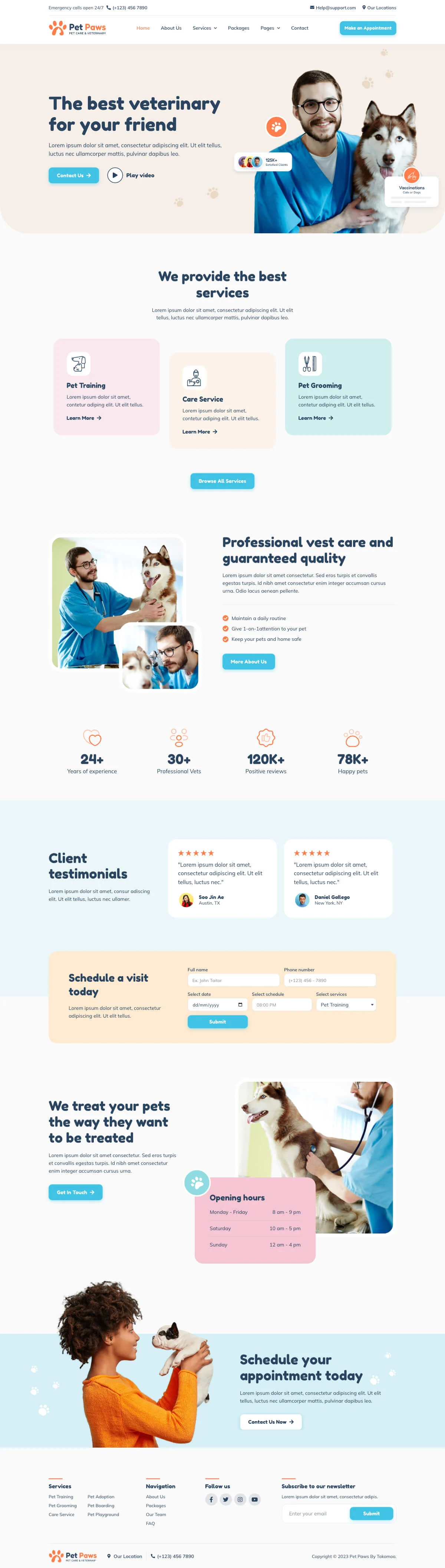 Pet Paws-宠物护理与兽医诊疗 Elementor 模板套件 Preview 9