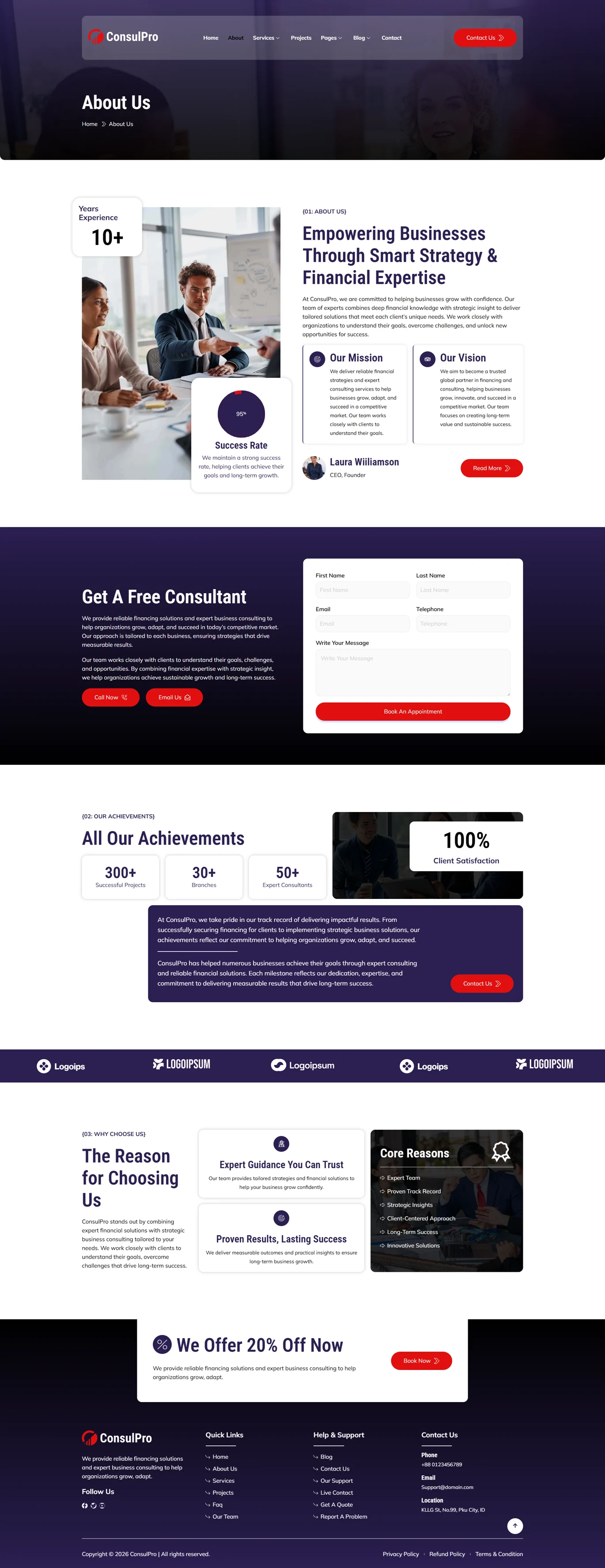 Consulpro-金融与商业咨询 Elementor 模板套件 Preview 2