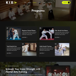 Kixo–空手道与武术学校 Elementor 模板套件 1
