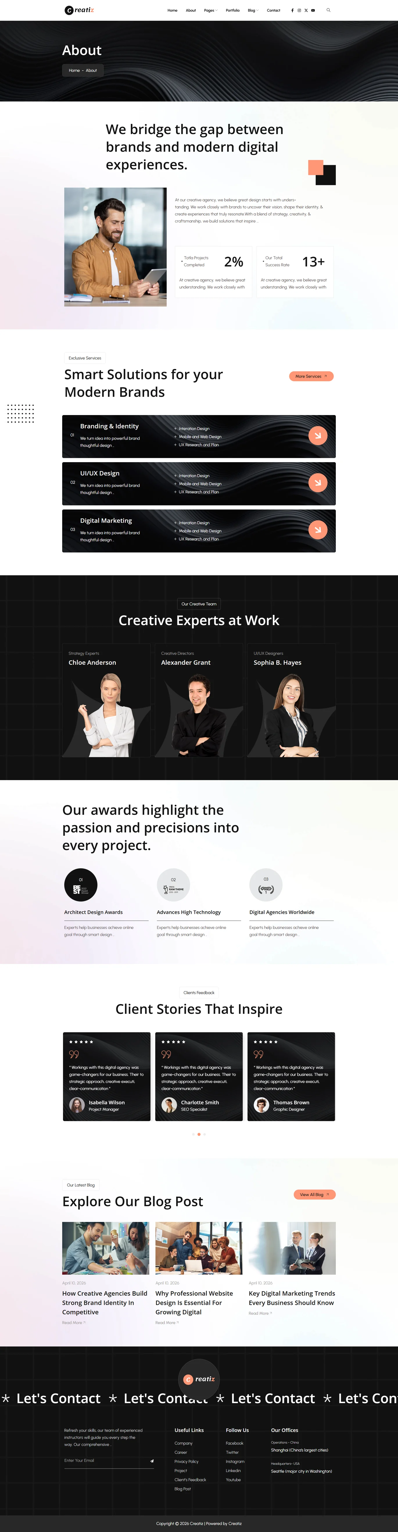 Creatiz-创意数字机构 Elementor 模板套件 Preview 3