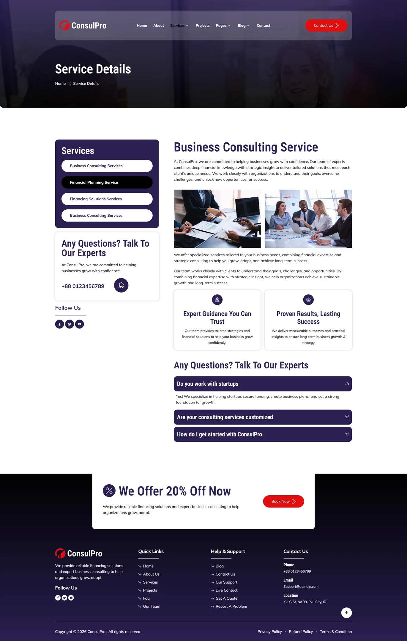 Consulpro-金融与商业咨询 Elementor 模板套件 Preview 9