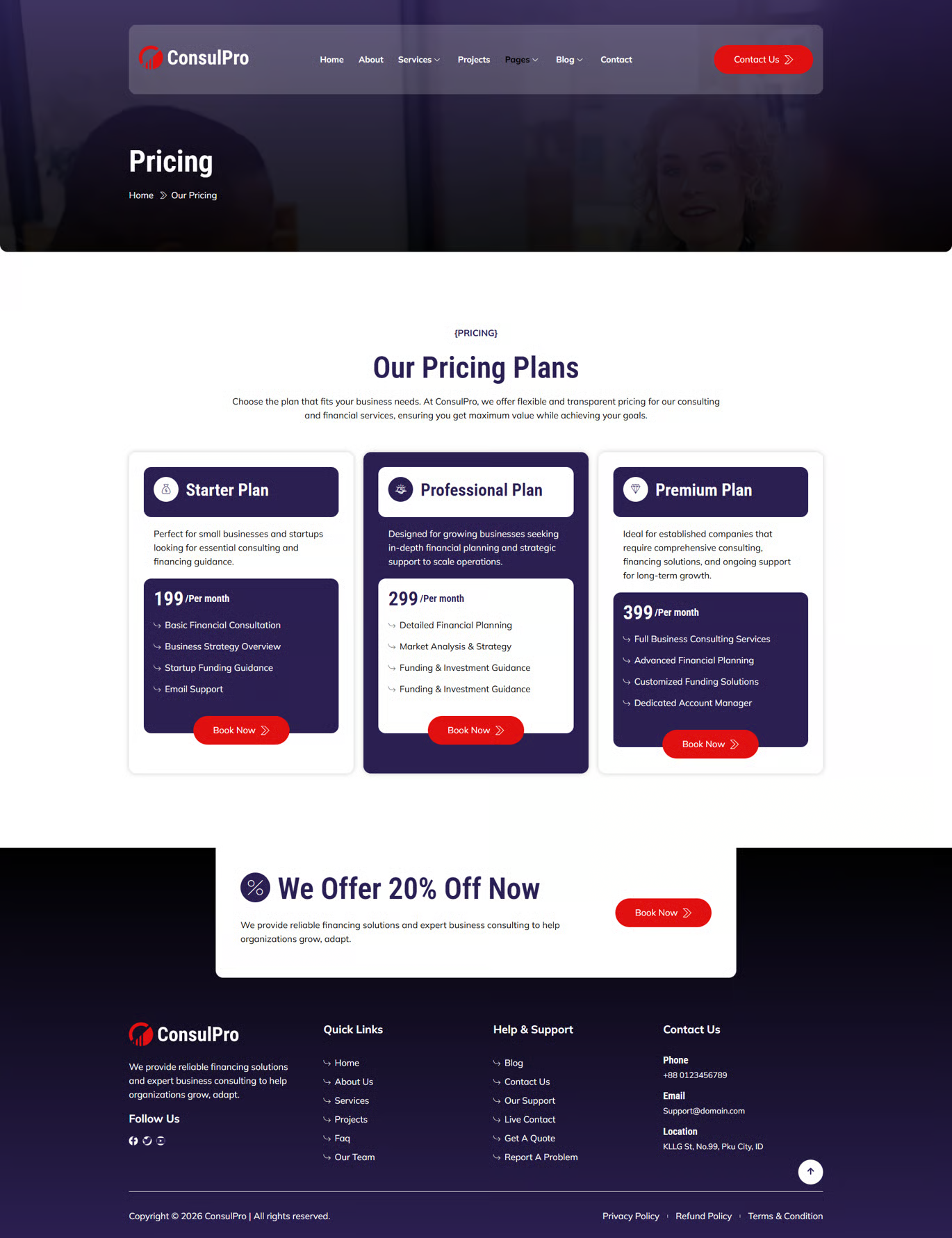 Consulpro-金融与商业咨询 Elementor 模板套件 Preview 7