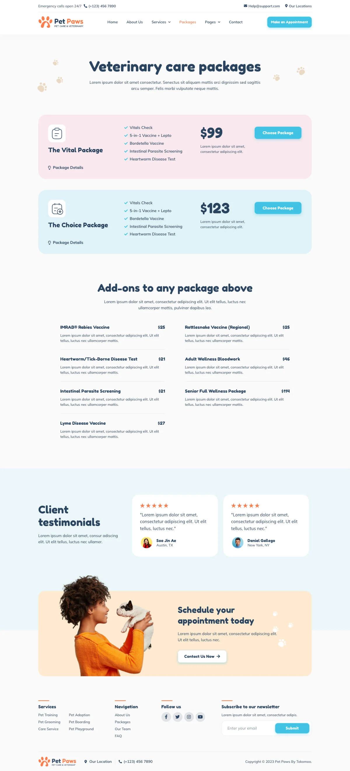 Pet Paws-宠物护理与兽医诊疗 Elementor 模板套件 Preview 10
