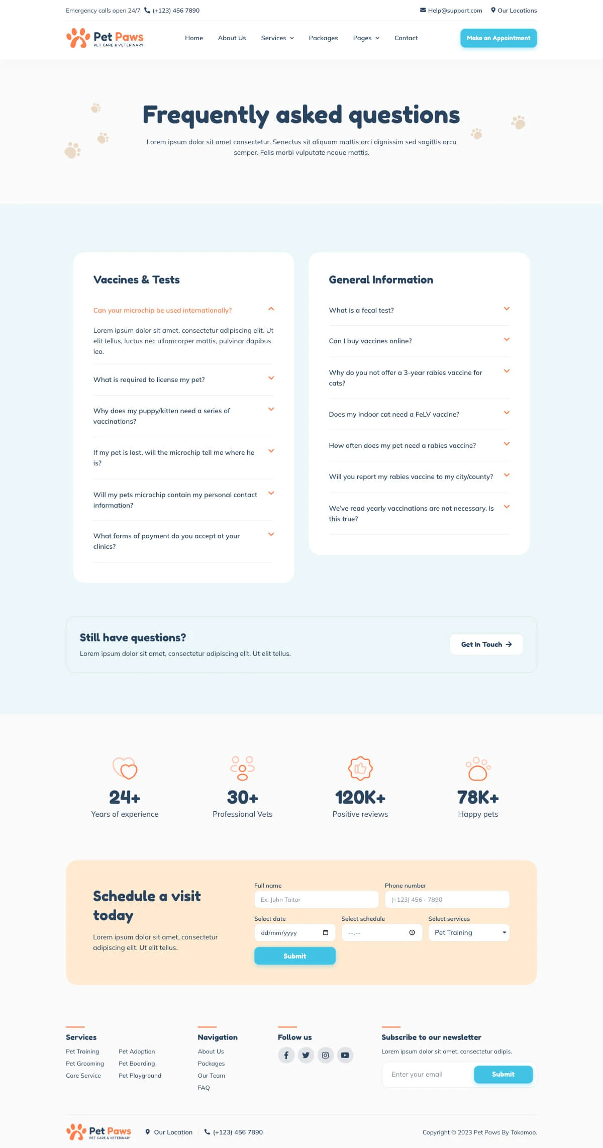 Pet Paws-宠物护理与兽医诊疗 Elementor 模板套件 Preview 8