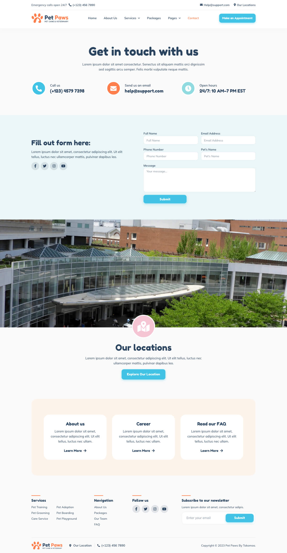Pet Paws-宠物护理与兽医诊疗 Elementor 模板套件 Preview 4