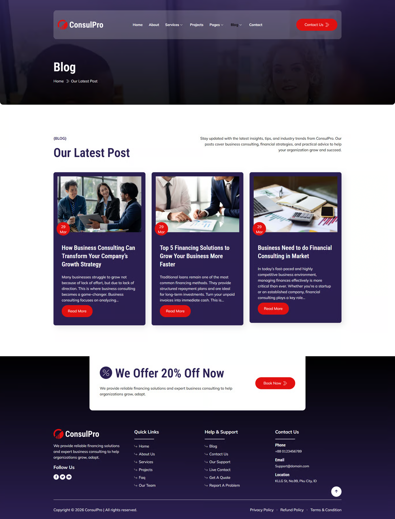Consulpro-金融与商业咨询 Elementor 模板套件 Preview 6
