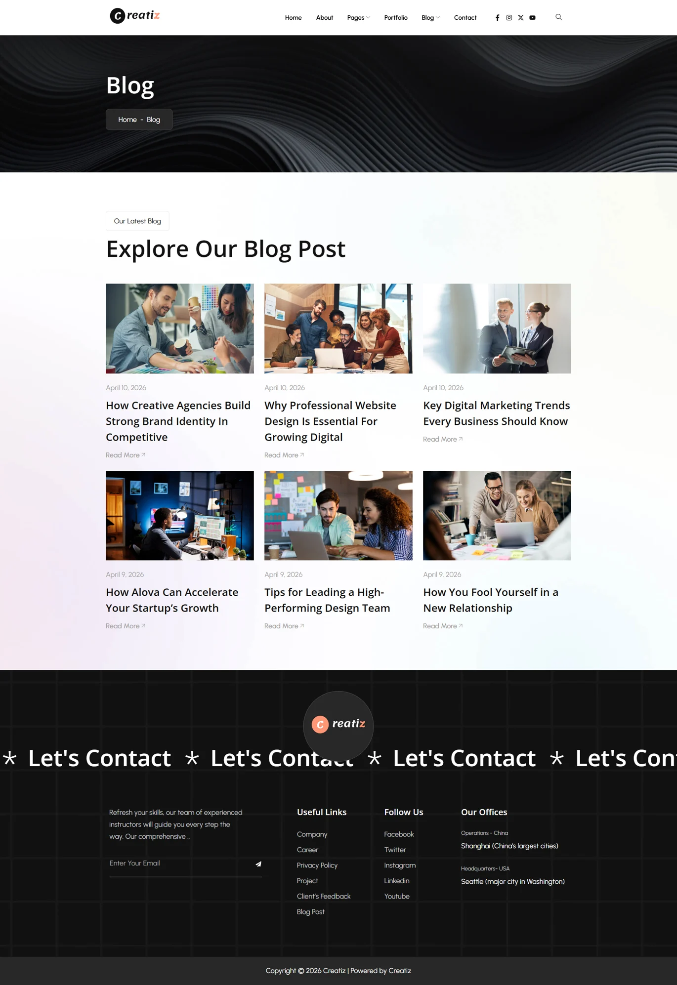 Creatiz-创意数字机构 Elementor 模板套件 Preview 6