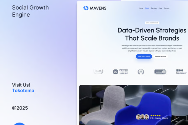 Mavens-社交增长引擎网站 Elementor 模板套件