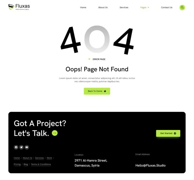 Fluxas -现代商务与机构工作室 Elementor 模板套件 Preview 9