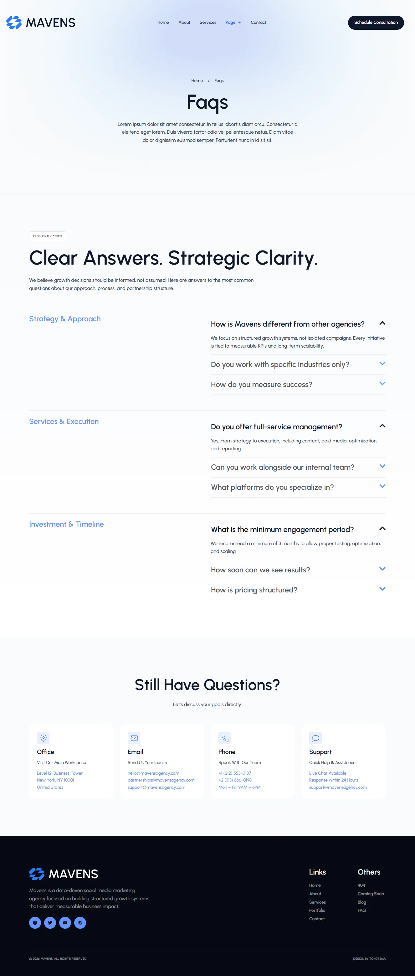 Mavens-社交增长引擎网站 Elementor 模板套件 Preview 1