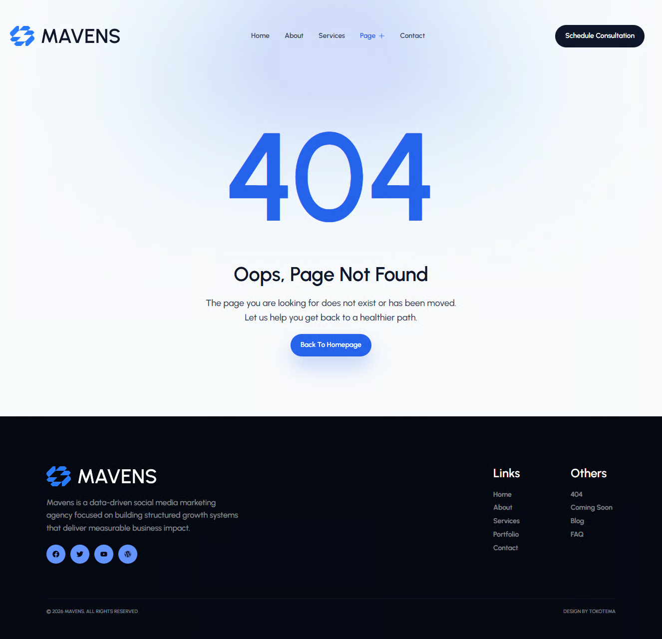 Mavens-社交增长引擎网站 Elementor 模板套件 Preview 3